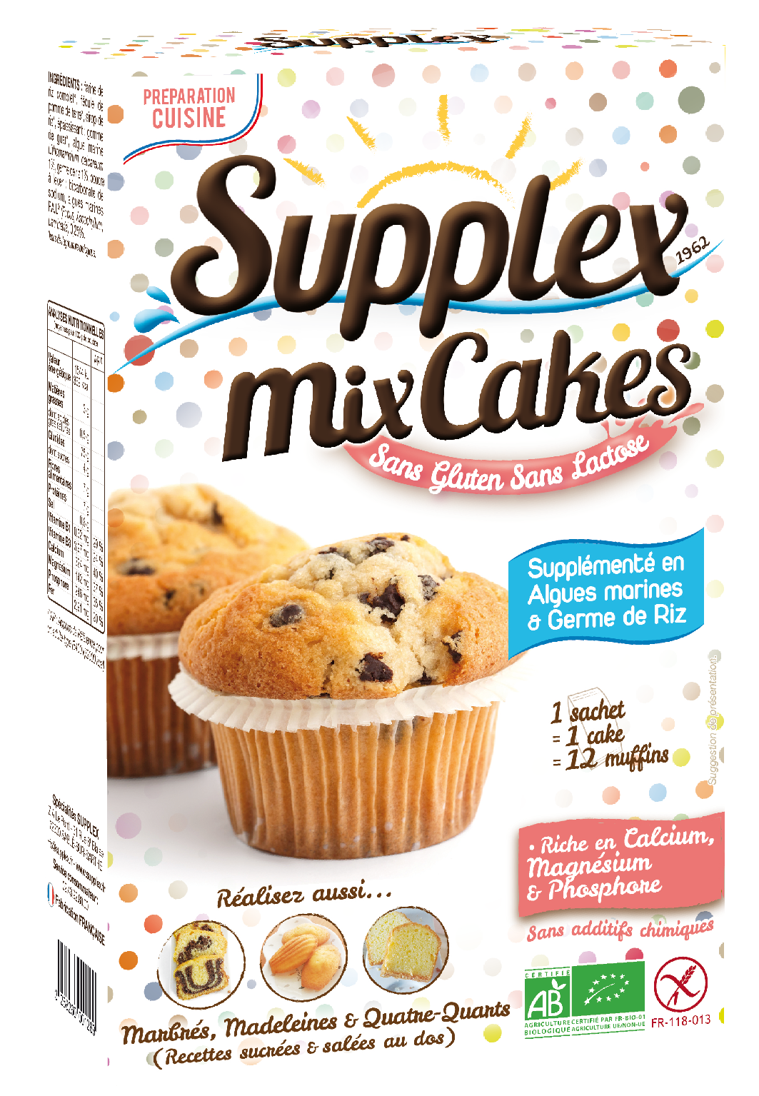 Mix Cakes Supplex Sans Gluten Sans Lactose